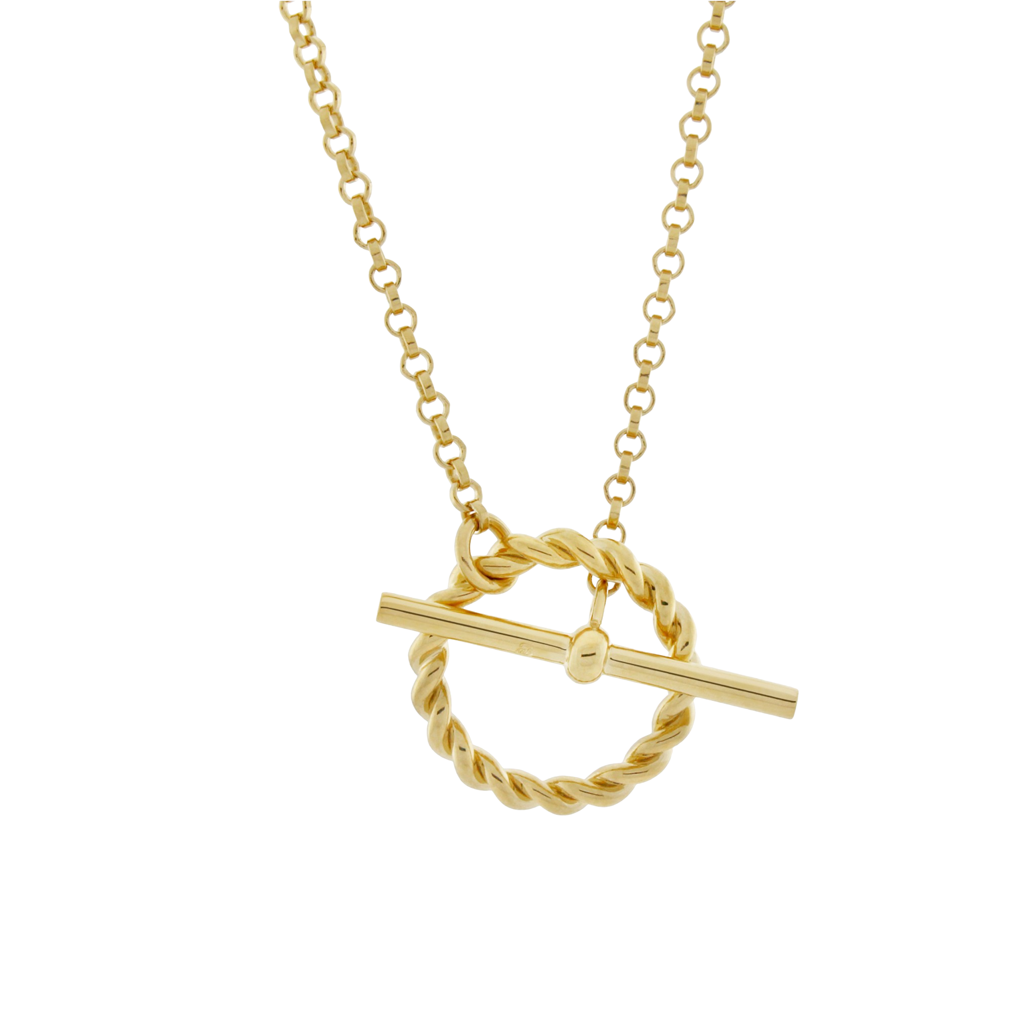 Corda T-Bar Necklace, Gold Vermeil – Monarc Jewellery