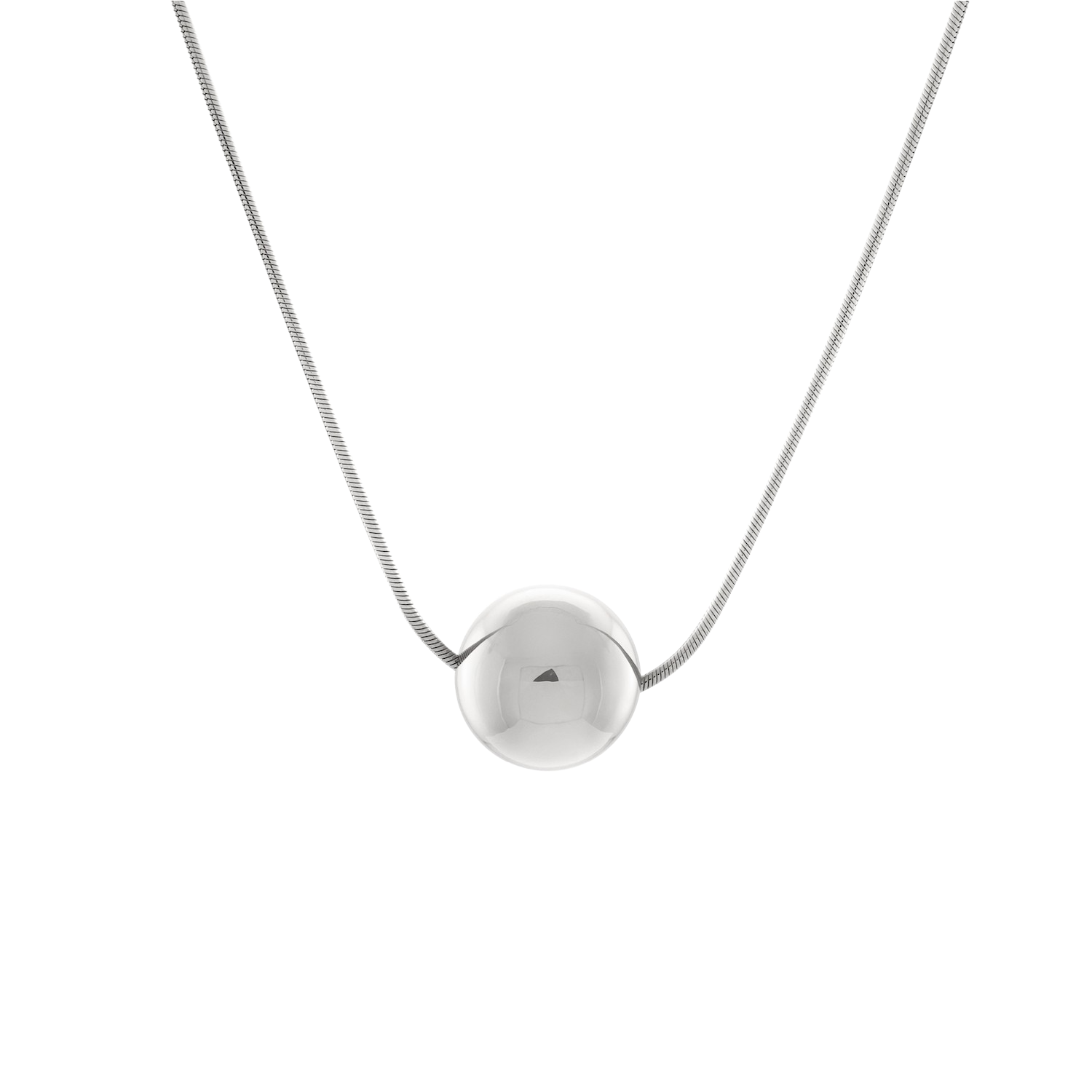 Josephine Orb Necklace, Sterling Silver