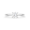 Coeur Diamond Solitaire Ring. 18k White Gold or Platinum - MONARC CONCIERGE