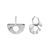 2-in-1 Fan Huggie Hoops. Sterling Silver. - Monarc Jewellery