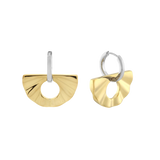 2-in-1 Fan Huggie Hoops. Two-Tone.