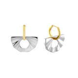 2-in-1 Fan Huggie Hoops. Two-Tone.