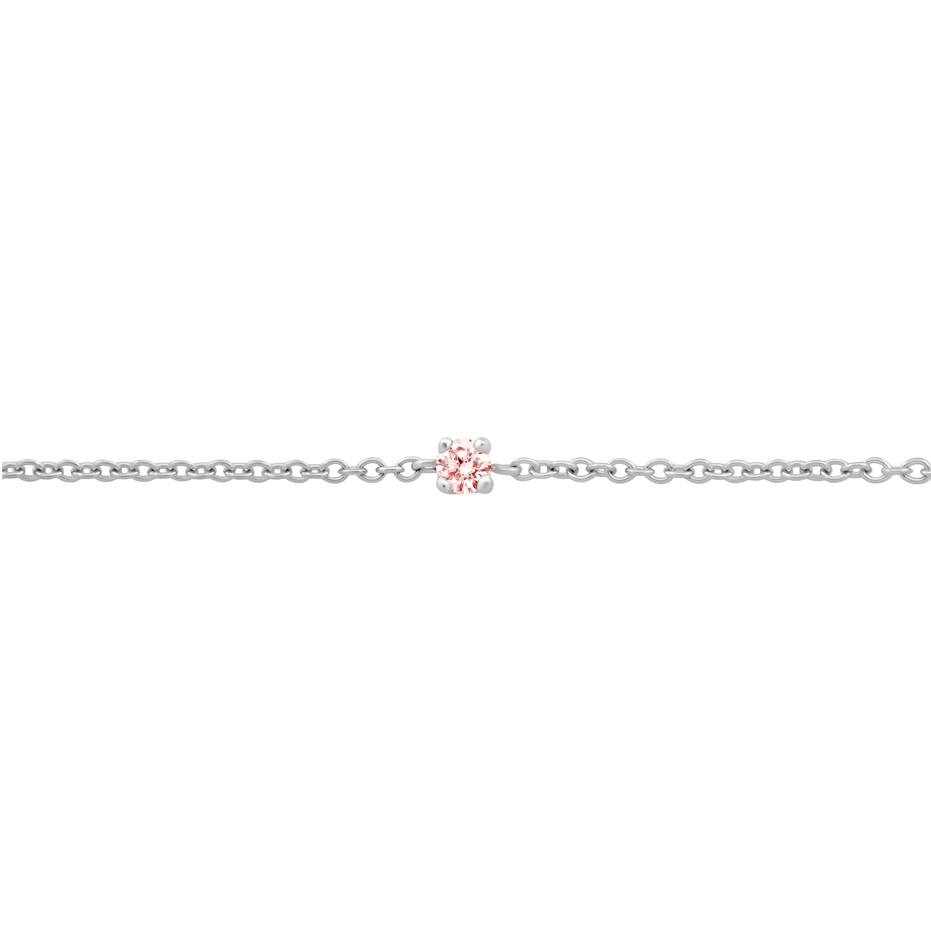 BONDED PINK DIAMOND-SET CABLE CHAIN, 9k White Gold - Monarc Jewellery