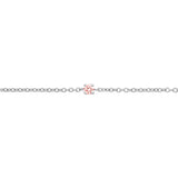 BONDED PINK DIAMOND-SET CABLE CHAIN, 9k White Gold