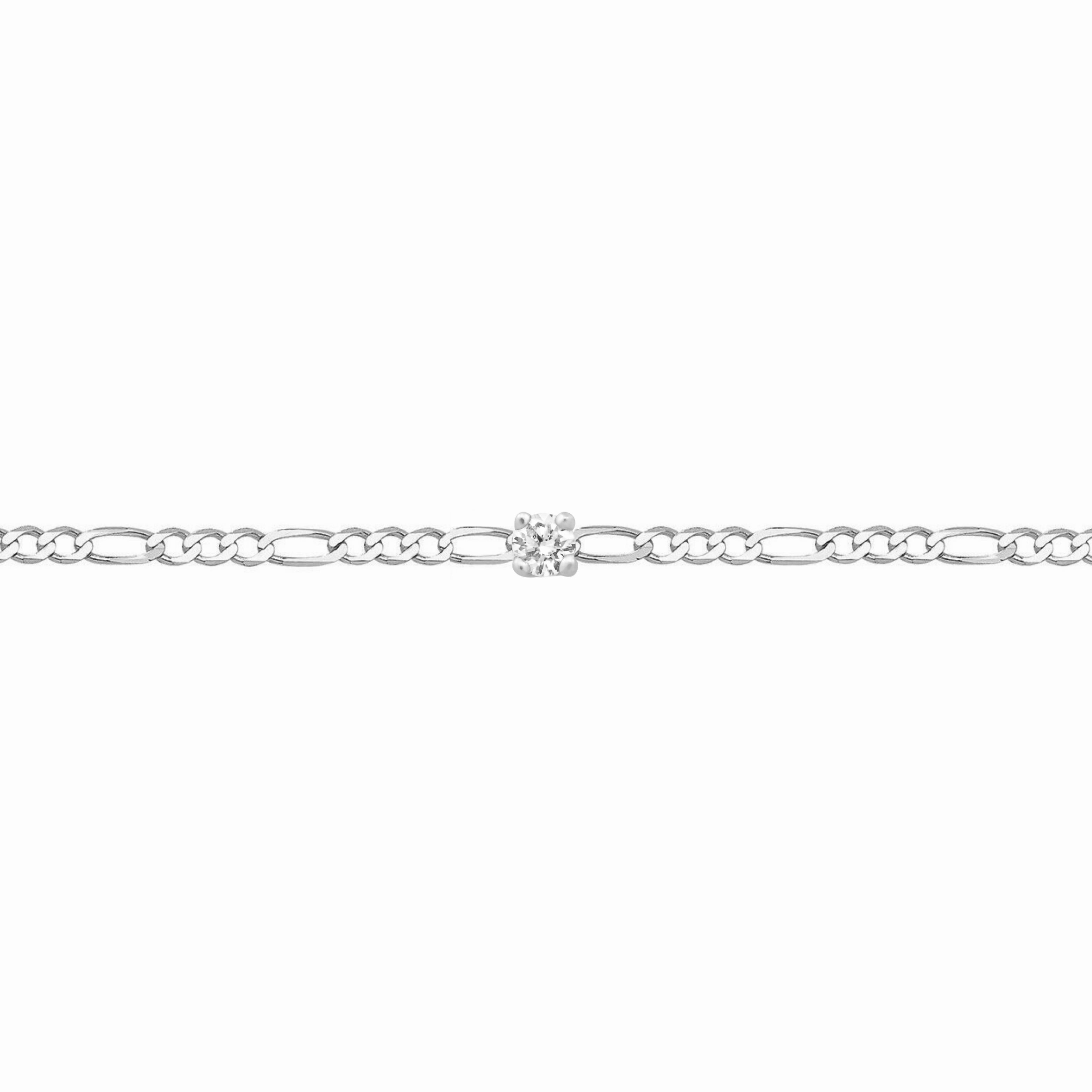 BONDED DIAMOND-SET SEVILLE CHAIN, 9k White Gold - Monarc Jewellery