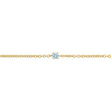 BONDED BLUE DIAMOND-SET CABLE CHAIN, 9k Yellow Gold