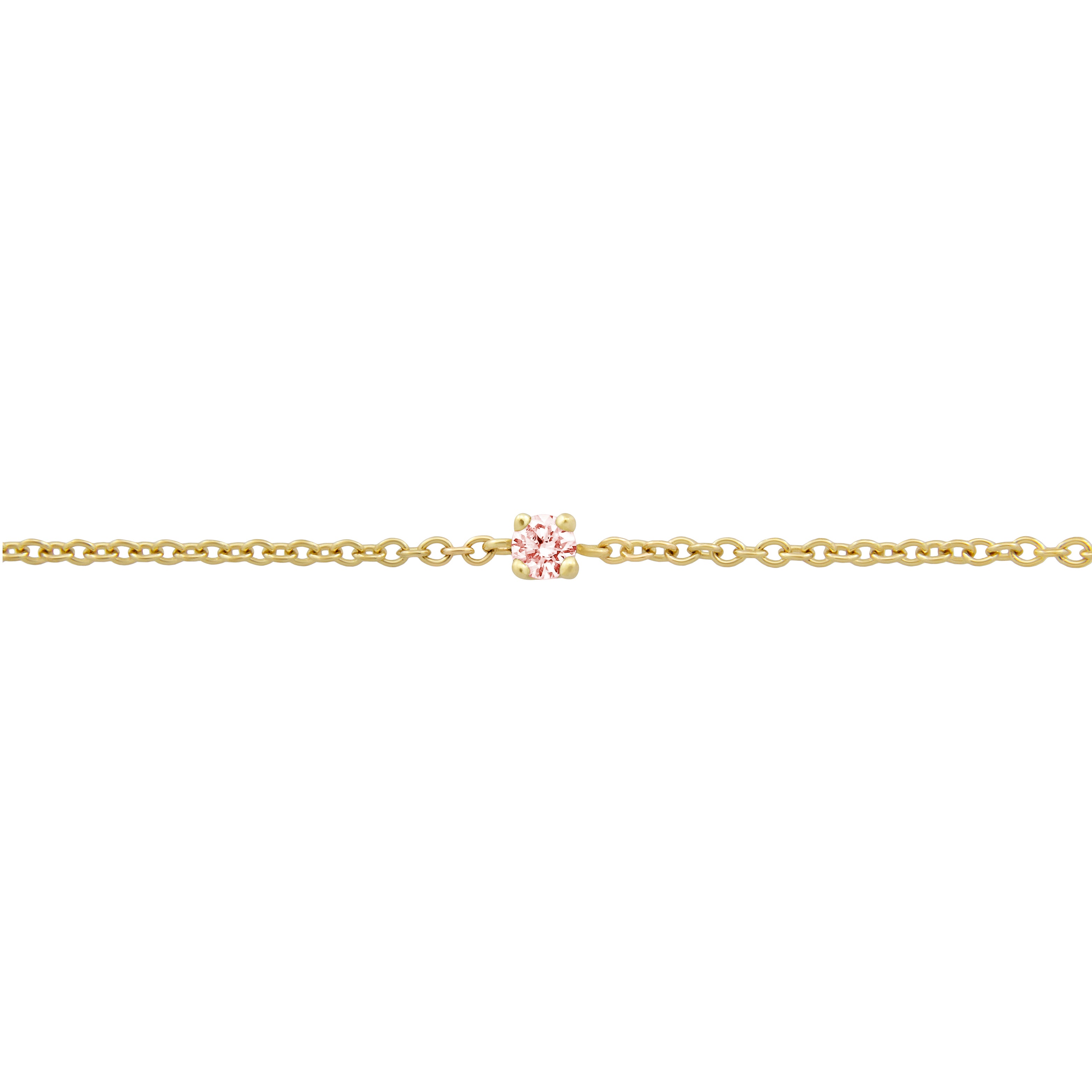 BONDED PINK DIAMOND-SET CABLE CHAIN, 9k Yellow Gold - Monarc Jewellery