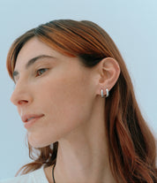 The Anita Huggie Hoop. Sterling Silver - Monarc Jewellery