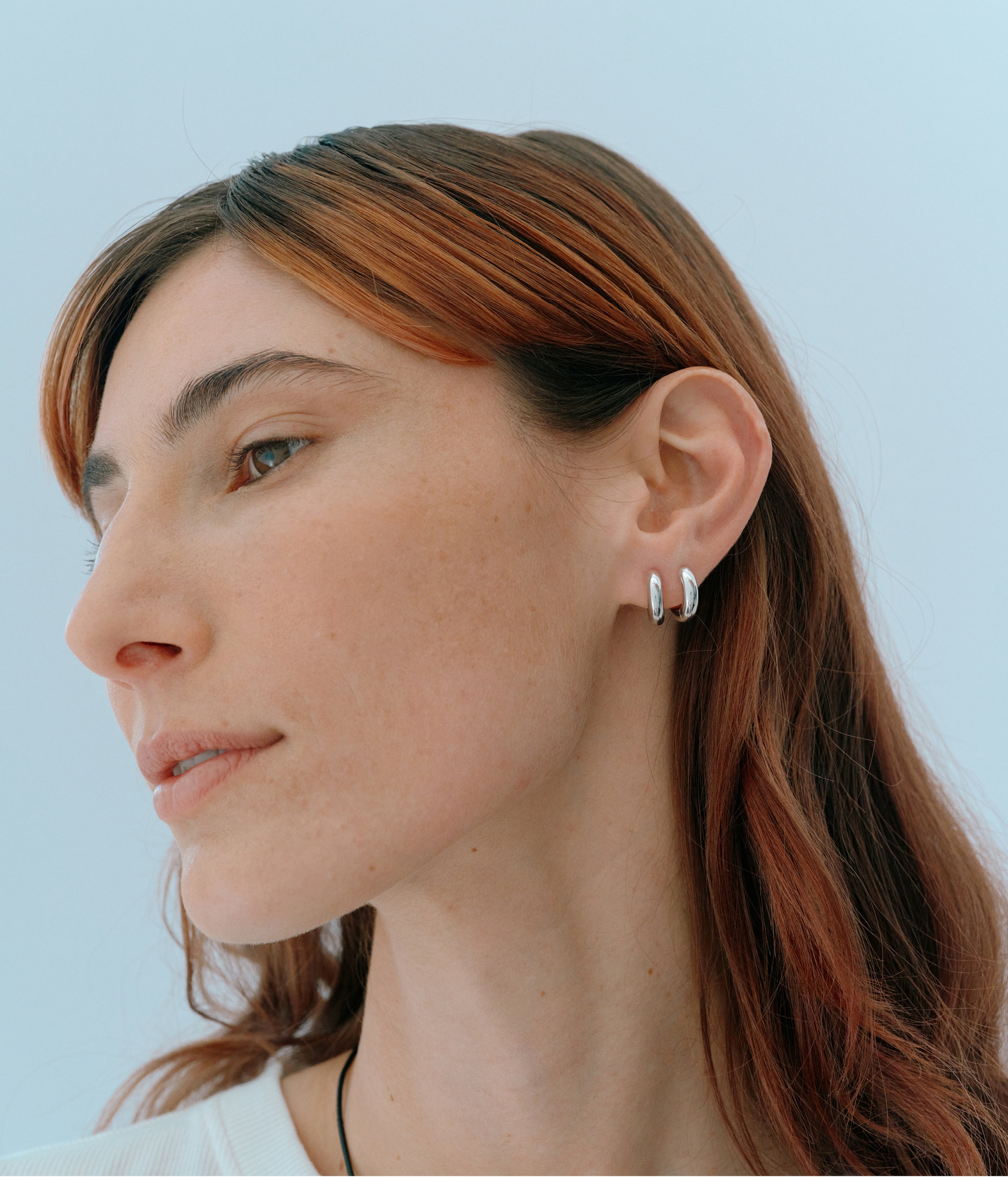 The Anita Huggie Hoop. Sterling Silver - Monarc Jewellery