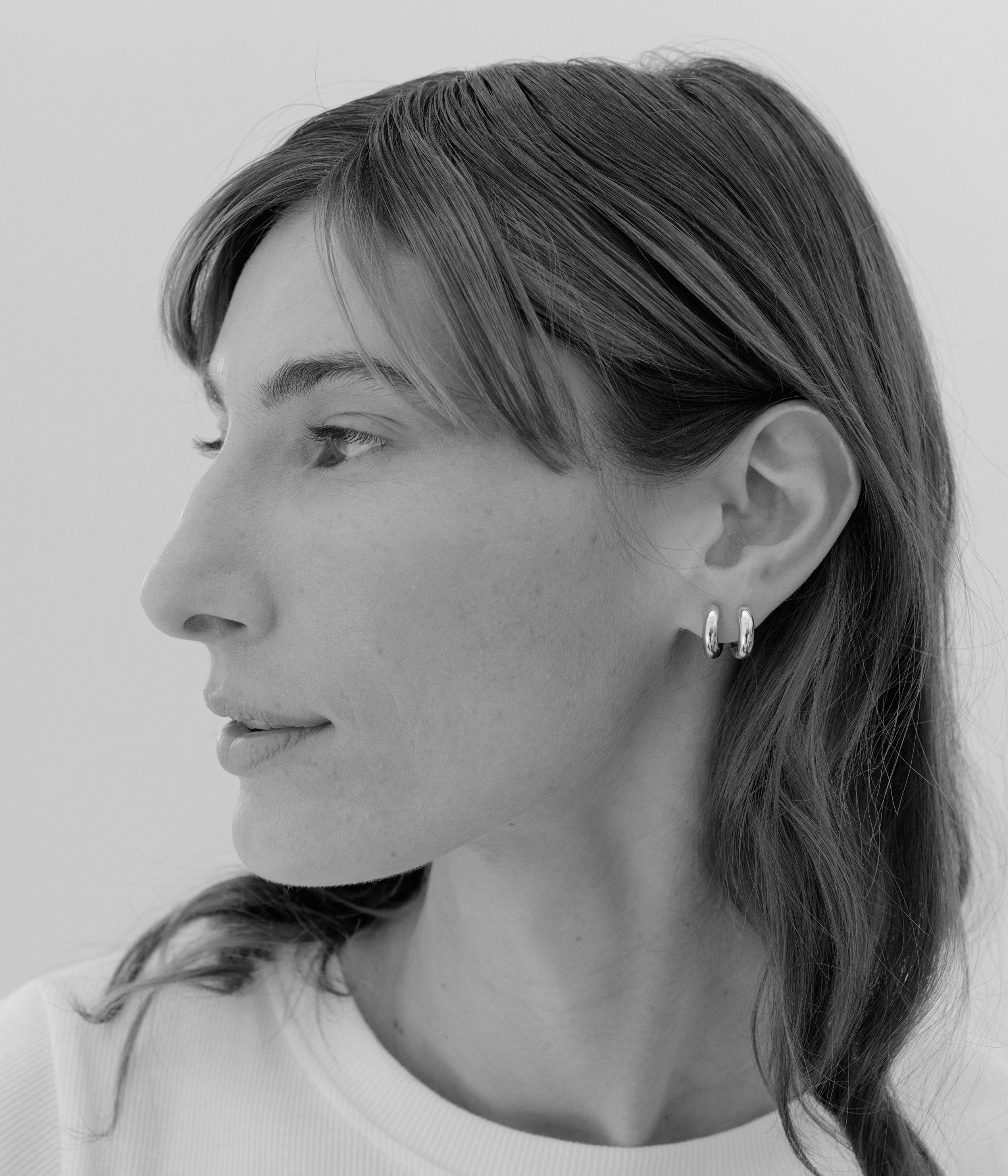 The Anita Huggie Hoop. Gold Vermeil. - Monarc Jewellery