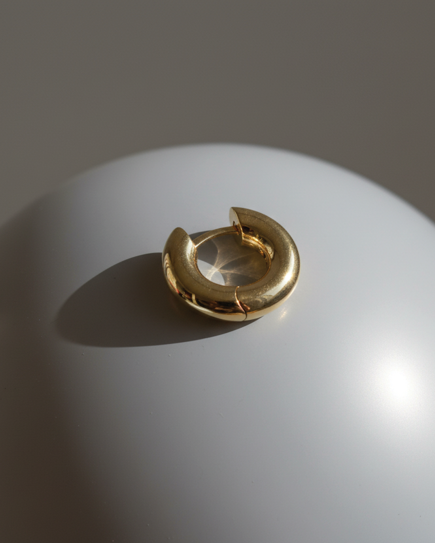 The Anita Huggie Hoop. Gold Vermeil.