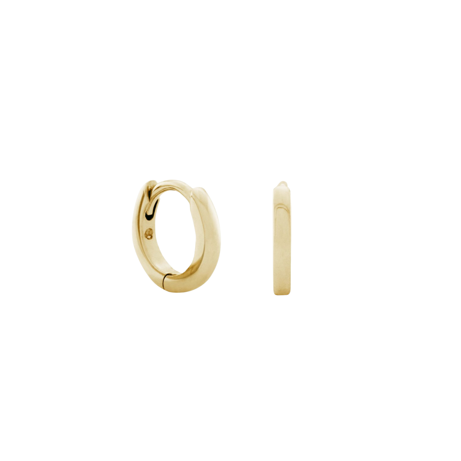 Anna Mini Huggie Hoop, Solid 9k Yellow Gold. - Monarc Jewellery