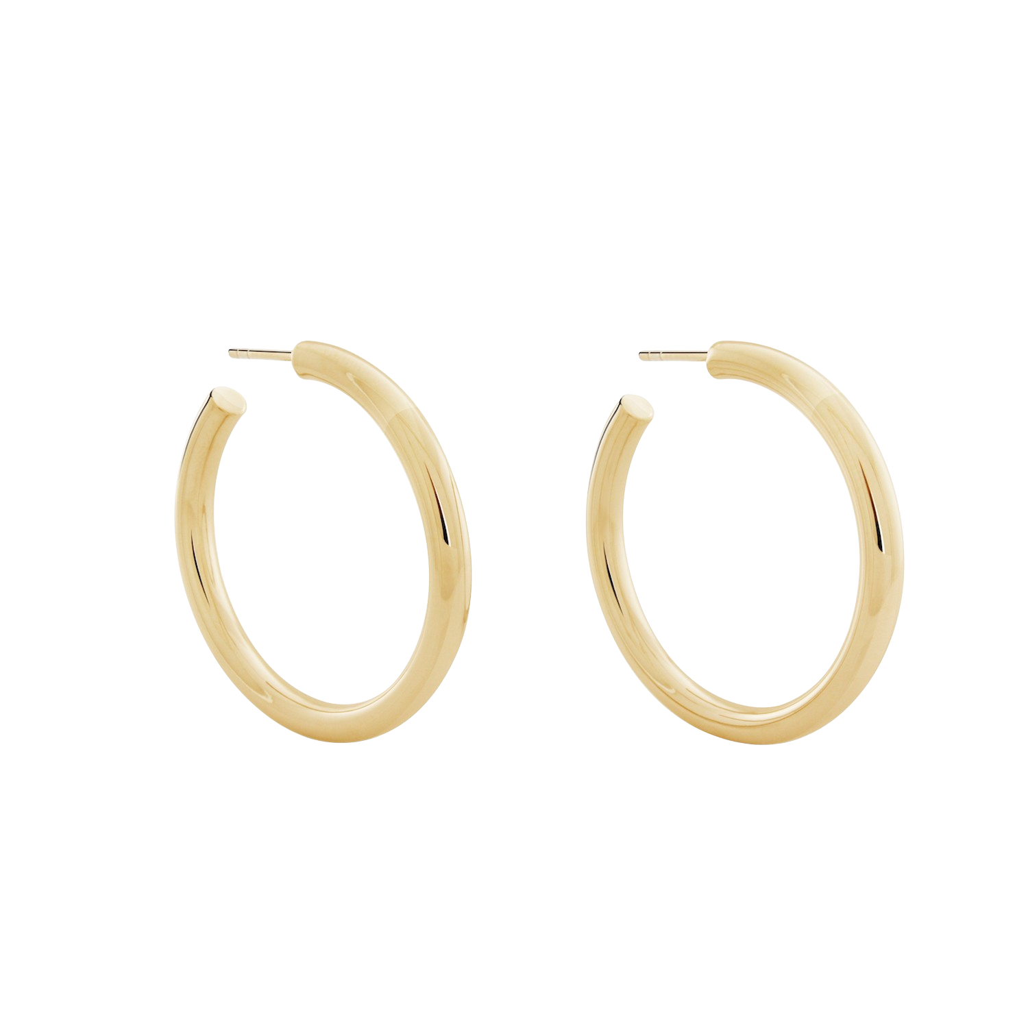 Large Chubbies Hoop Earrings. Gold Vermeil - Monarc Jewellery