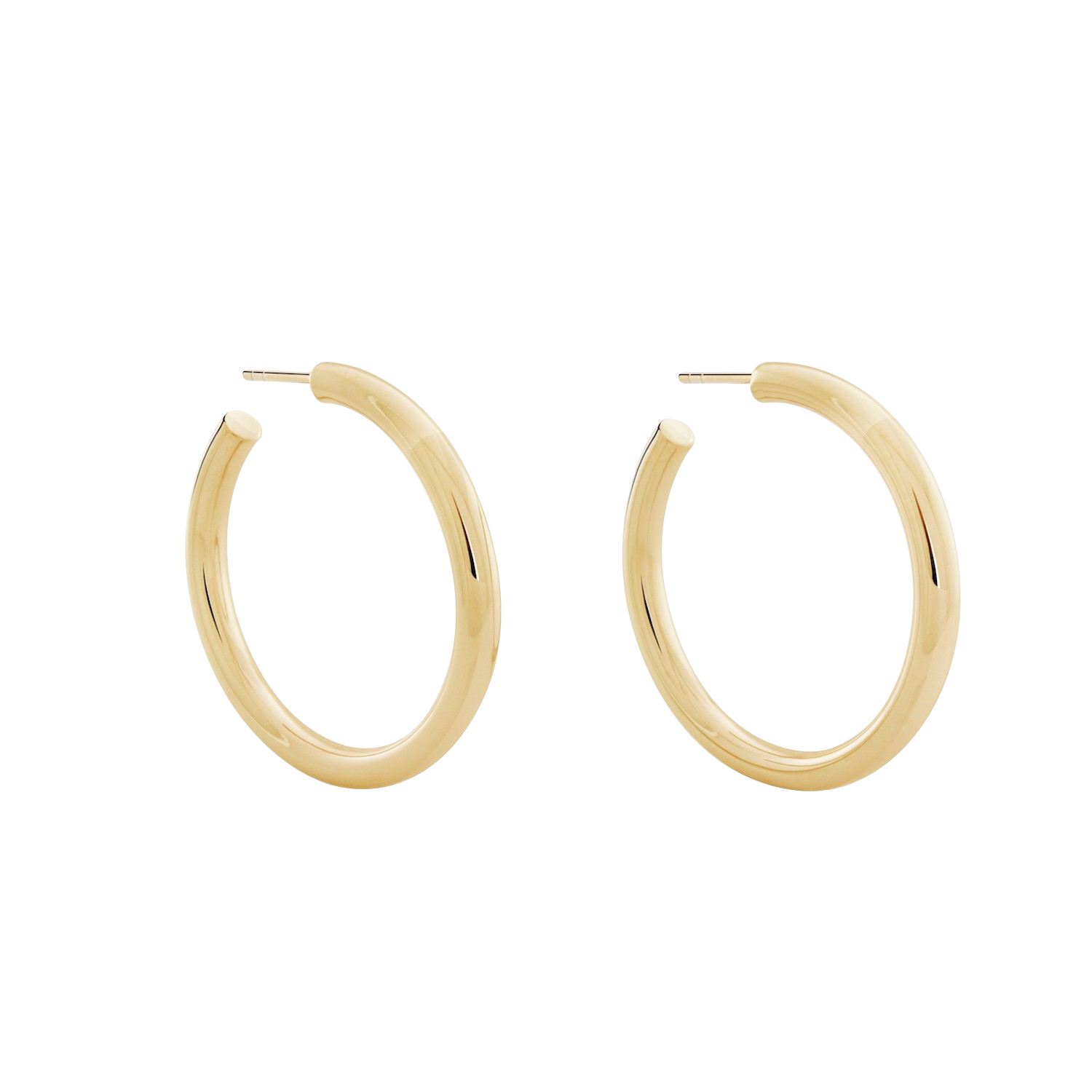 Large Chubbies Hoop Earrings. Gold Vermeil