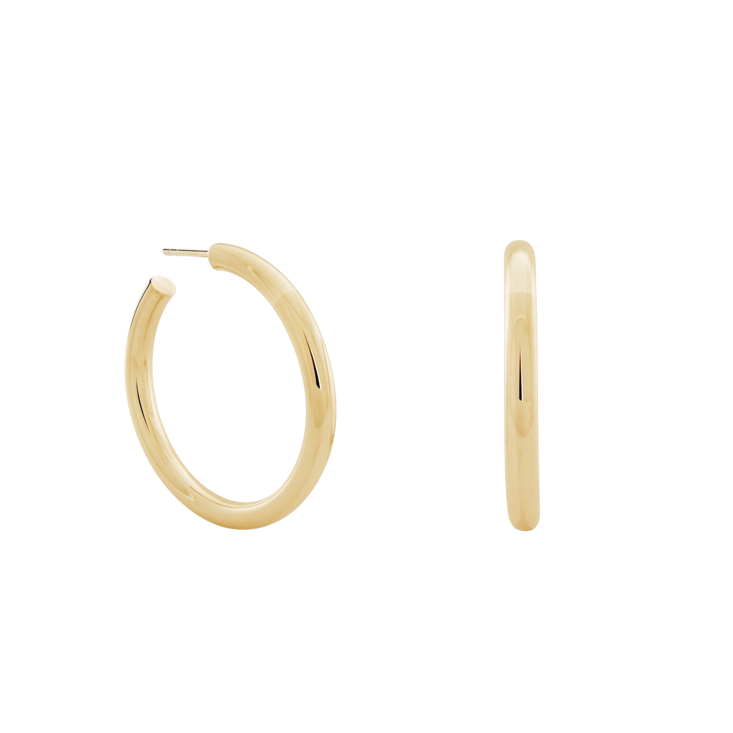 Large Chubbies Hoop Earrings. Gold Vermeil