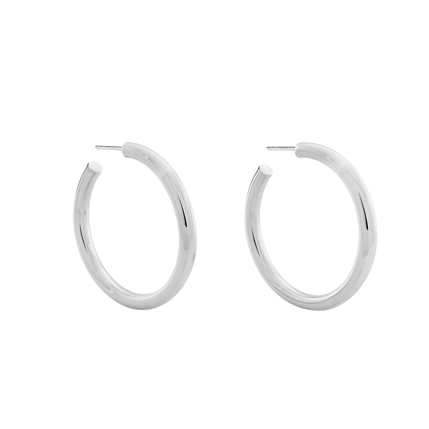 Large Chubbies Hoop Earrings. Sterling Silver