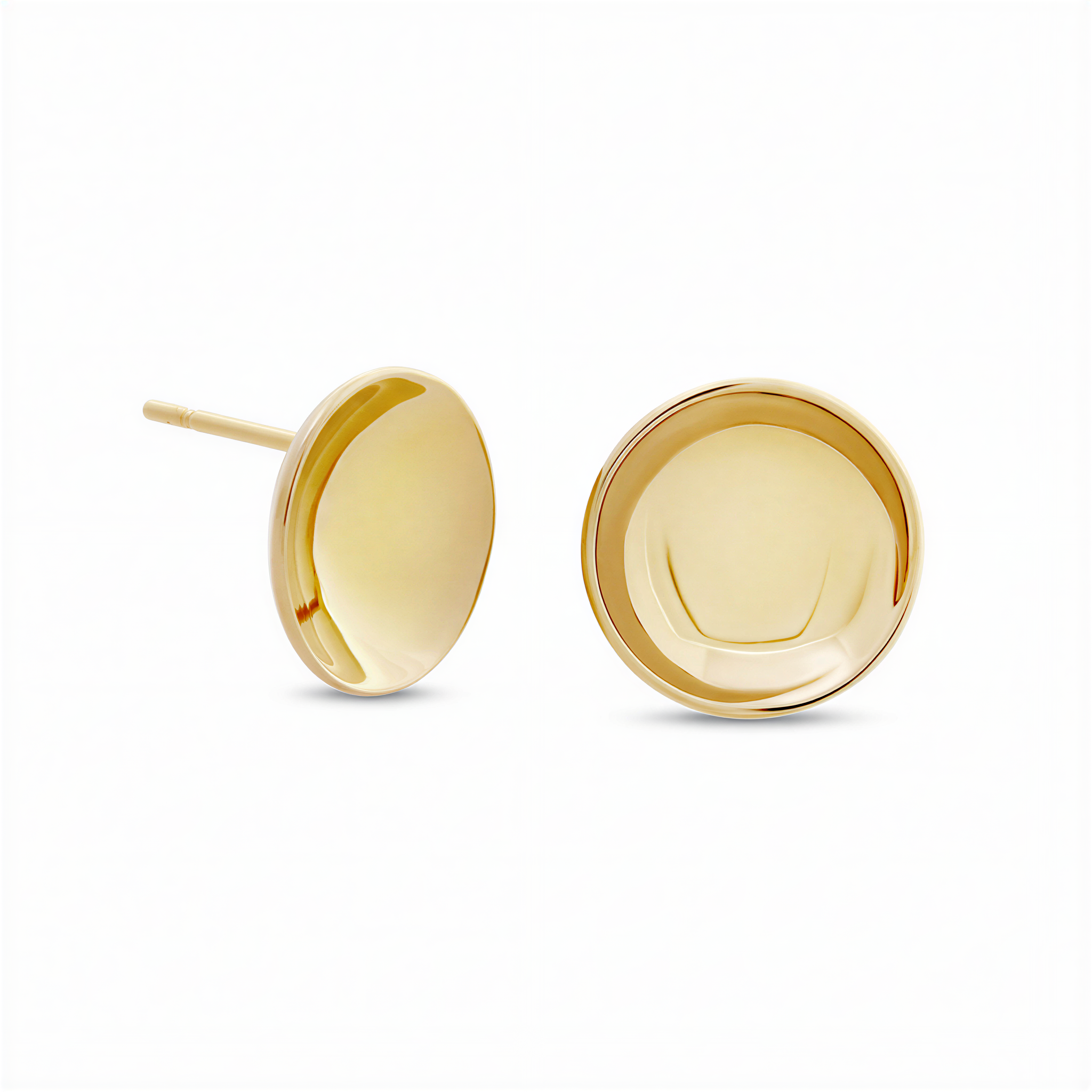 Consero Incurved Stud Earring. Small. Gold Vermeil - Monarc Jewellery