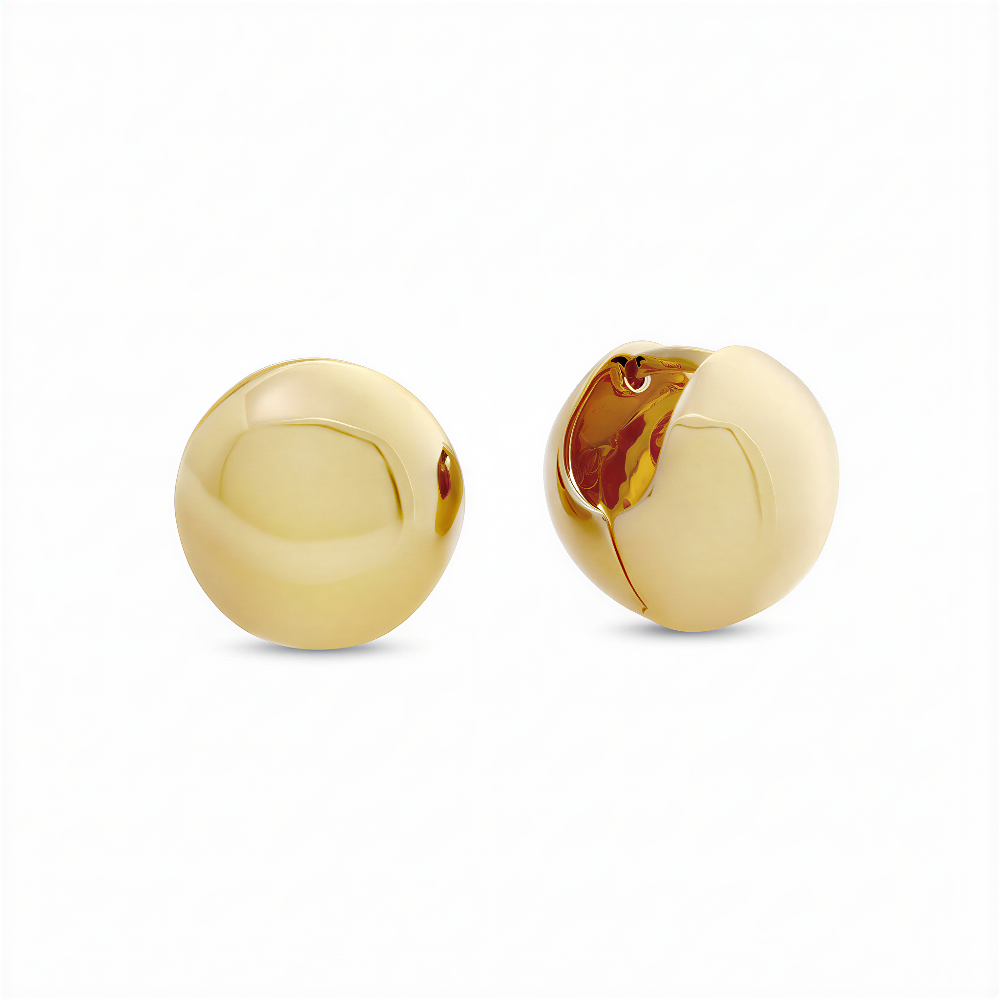 Consero Orb Huggie Earring. Gold Vermeil - Monarc Jewellery