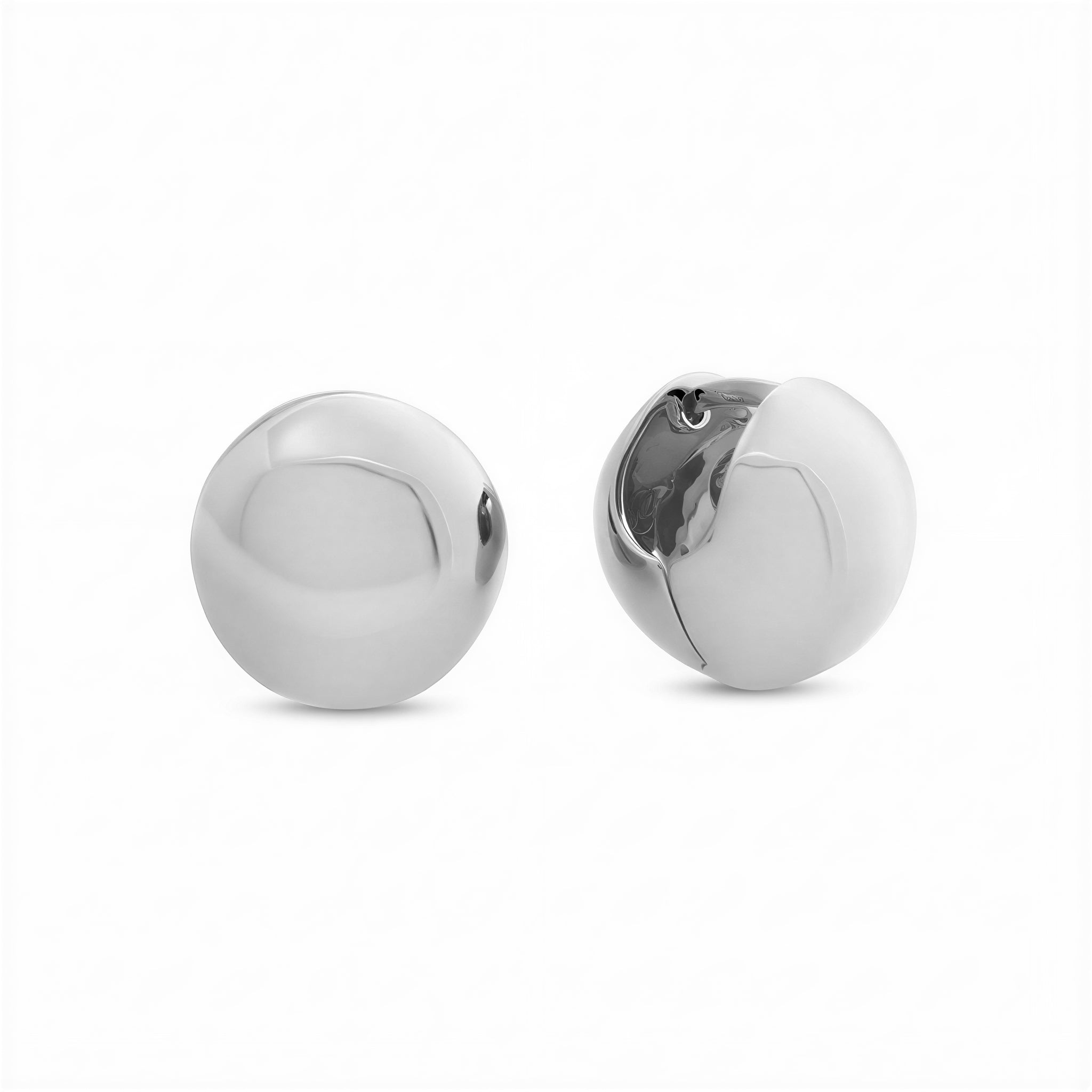 Consero Orb Huggie Earring. Silver - Monarc Jewellery