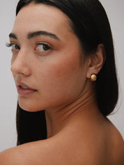 Consero Orb Huggie Earring. Gold Vermeil - Monarc Jewellery