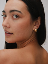Consero Orb Huggie Earring. Gold Vermeil