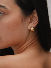 Consero Orb Huggie Earring. Gold Vermeil - Monarc Jewellery