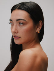 Consero Orb Huggie Earring. Gold Vermeil - Monarc Jewellery