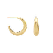 Courbure Hoop Earrings. Gold Vermeil. - Monarc Jewellery