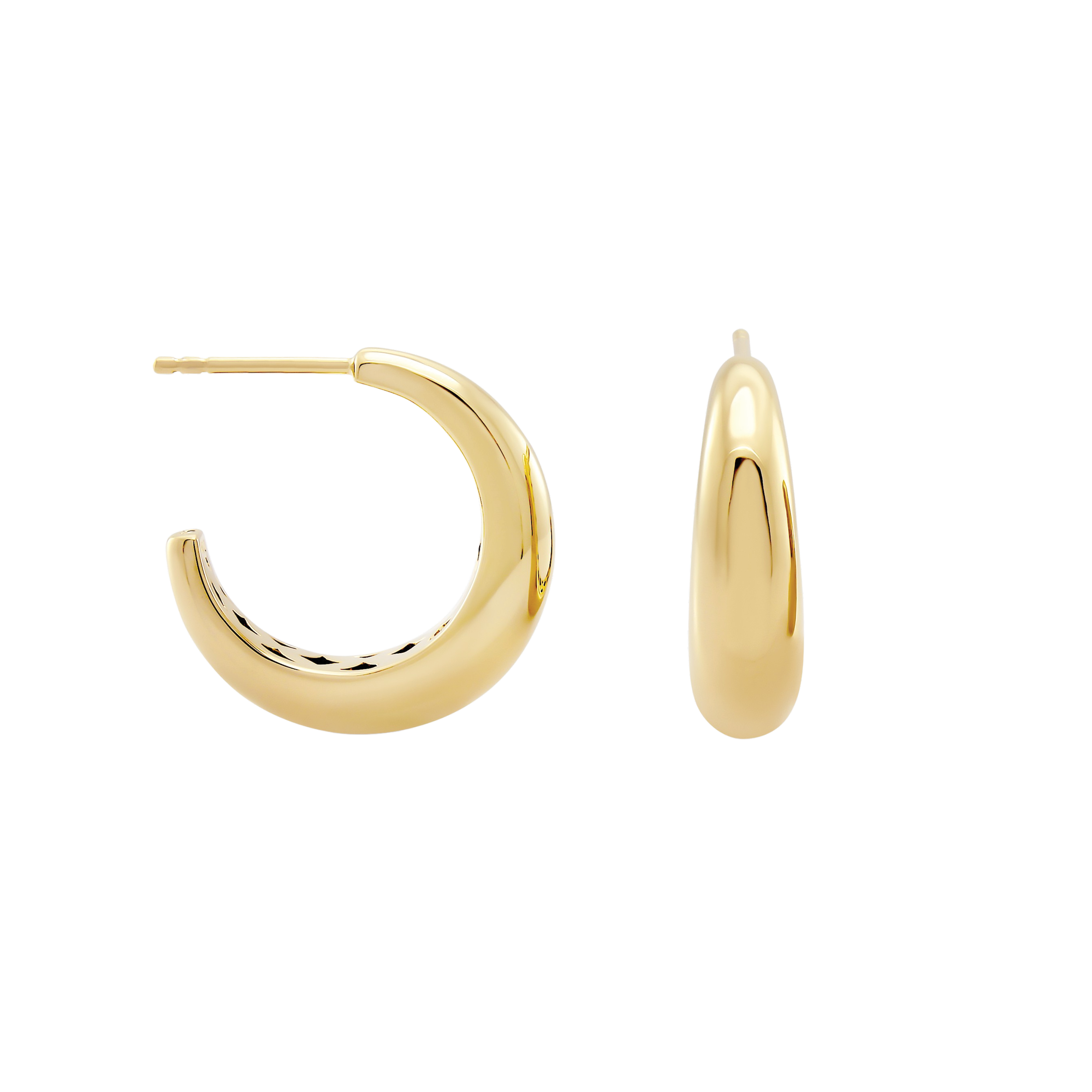Courbure Hoop Earrings. Gold Vermeil. - Monarc Jewellery