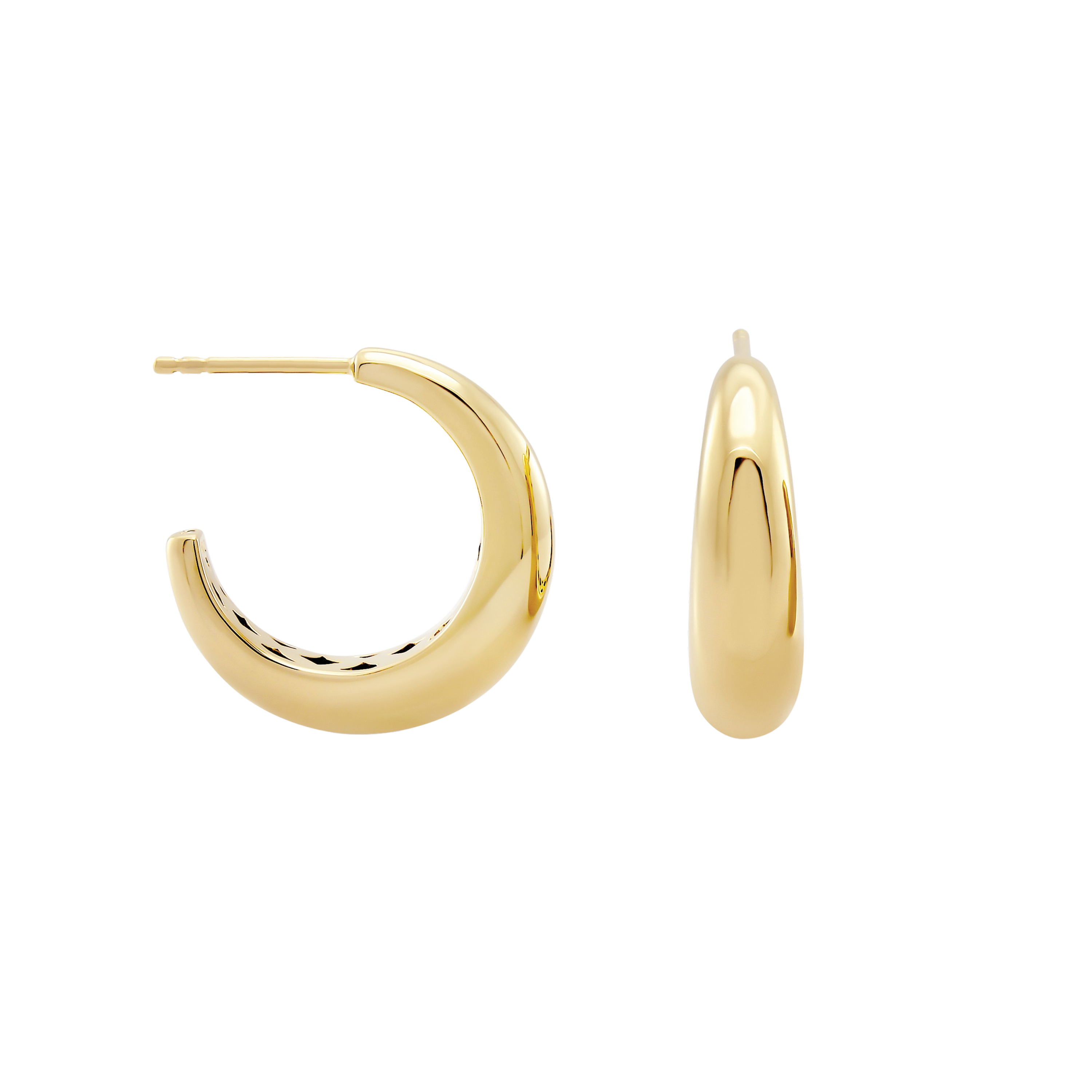 Courbure Hoop Earrings. Gold Vermeil.