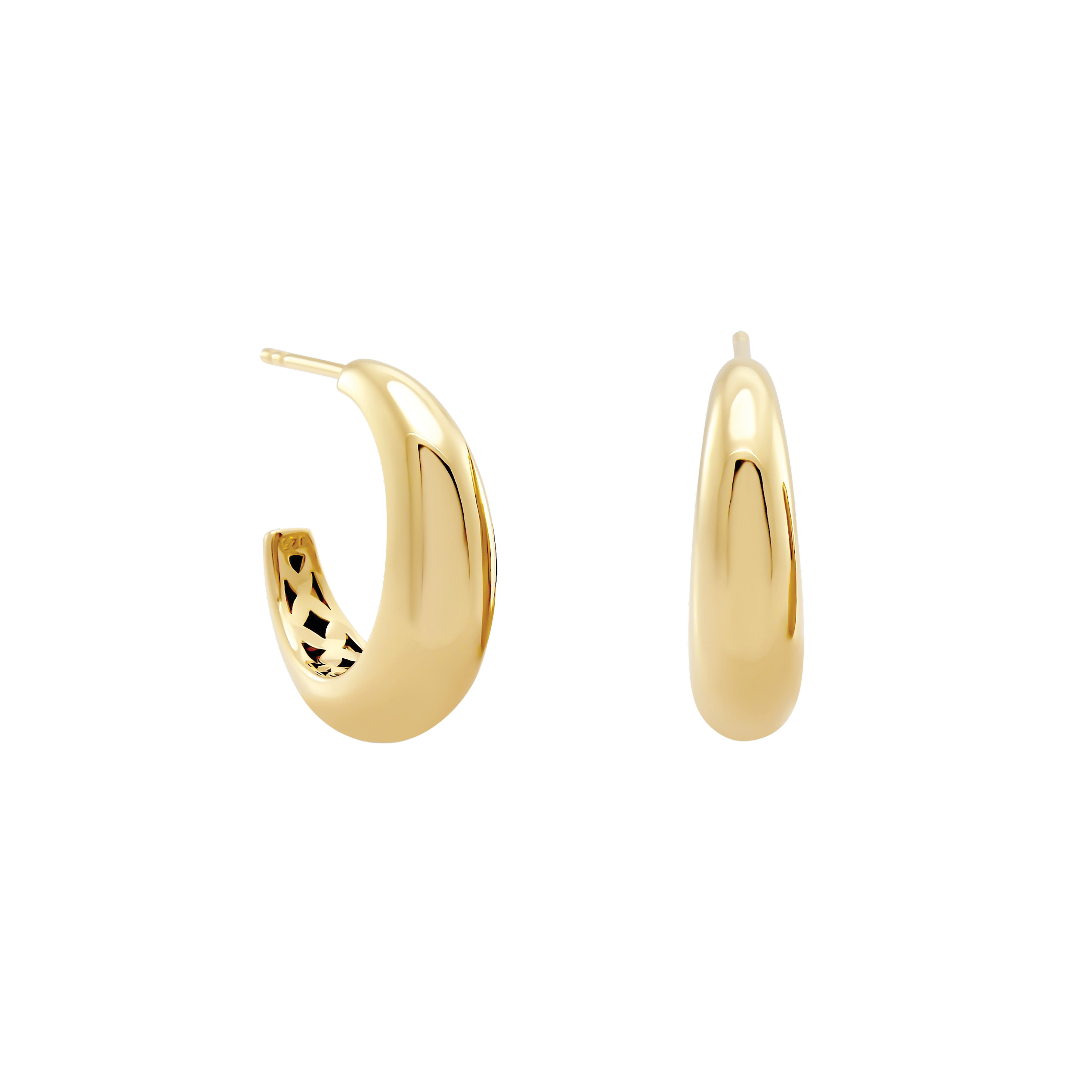 Courbure Hoop Earrings, Gold Vermeil – Monarc Jewellery