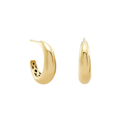 Courbure Hoop Earrings. Gold Vermeil. - Monarc Jewellery
