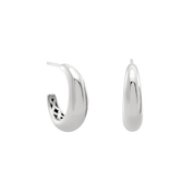 Courbure Hoop Earrings. Sterling Silver. - Monarc Jewellery