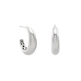Courbure Hoop Earrings. Sterling Silver.