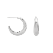 Courbure Hoop Earrings. Sterling Silver. - Monarc Jewellery