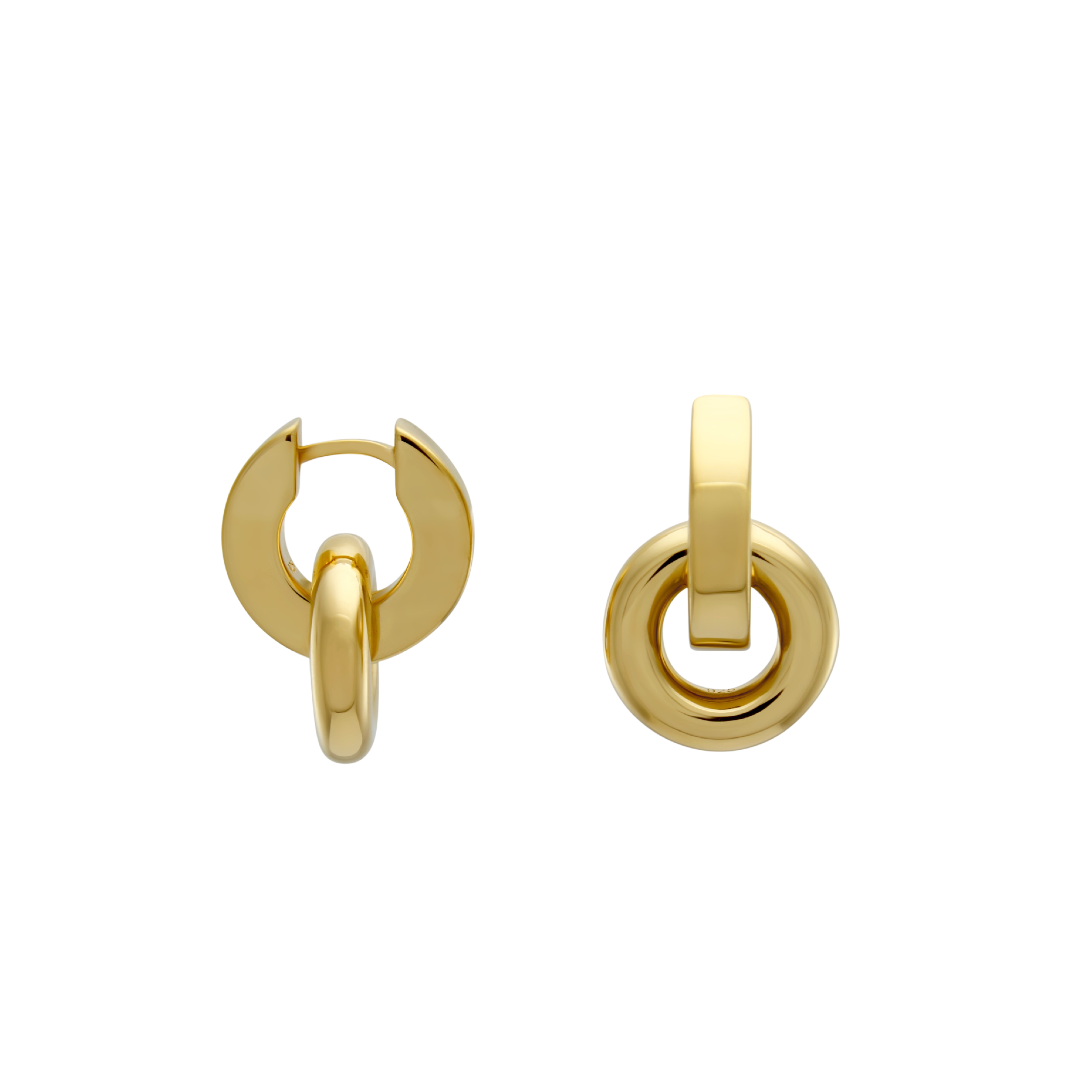 Catena Hoop Earrings, Gold Vermeil - Monarc Jewellery