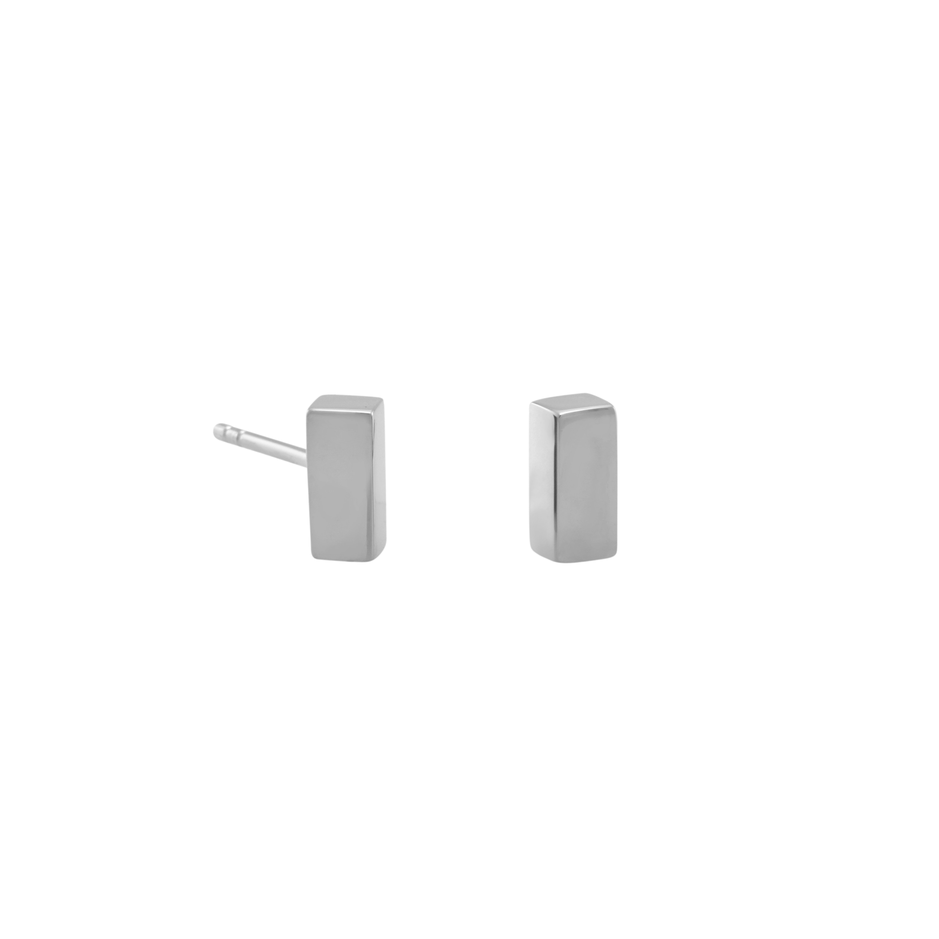 Pillar Stud Earring, Sterling Silver - Monarc Jewellery
