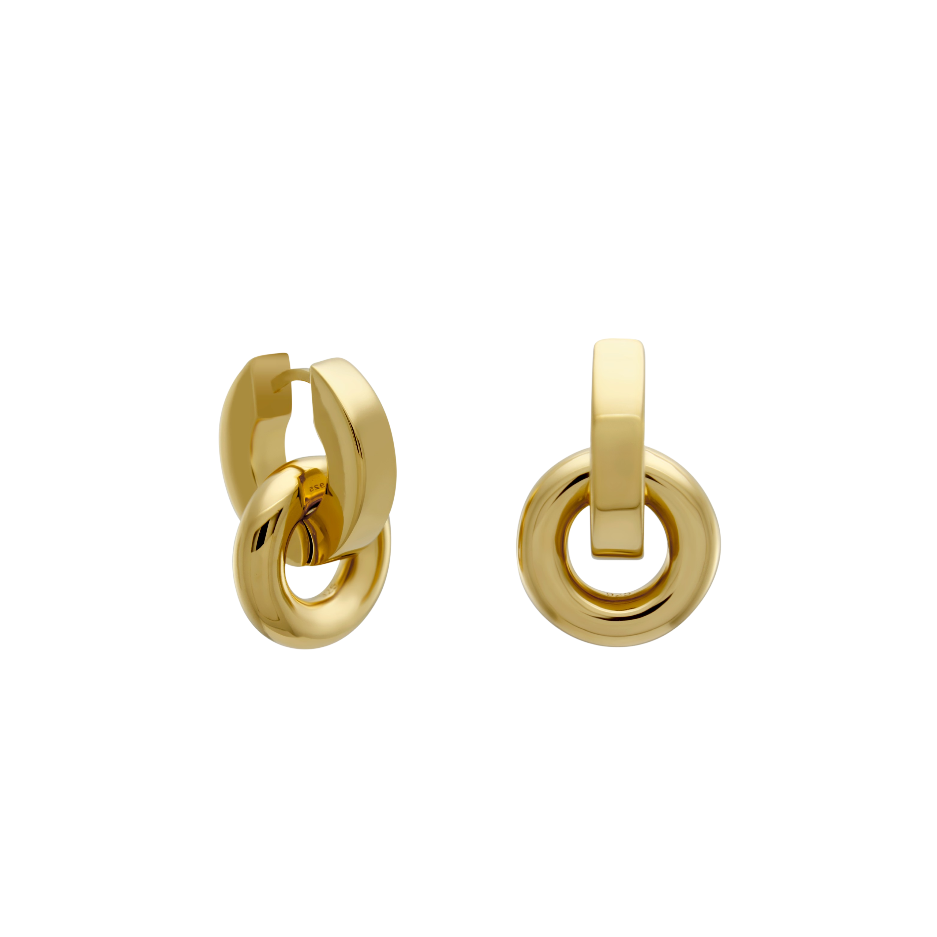 Catena Hoop Earrings, Gold Vermeil - Monarc Jewellery