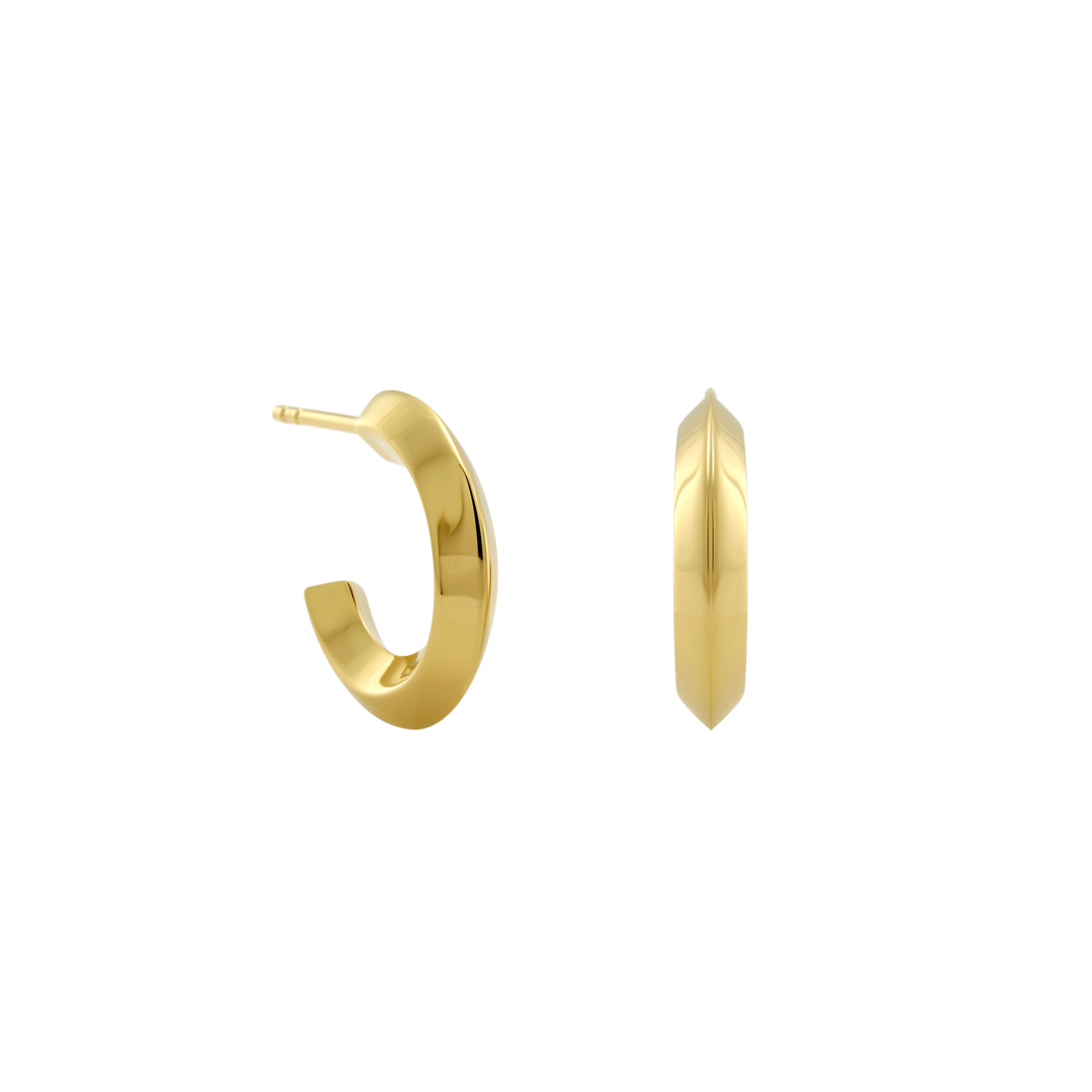 Meadmore Hoop Earrings, Gold Vermeil - Monarc Jewellery
