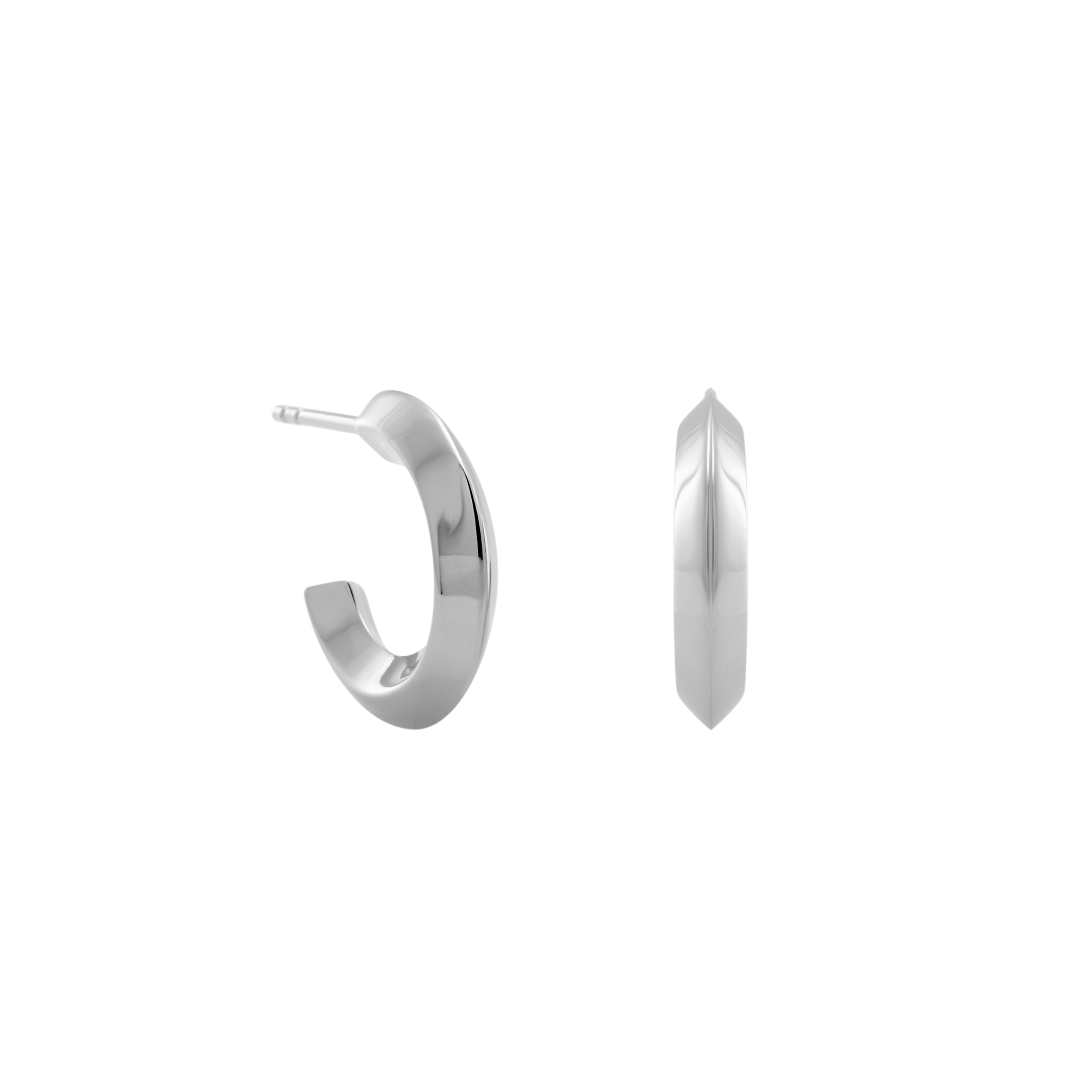 Meadmore Hoop Earrings, Sterling Silver - Monarc Jewellery