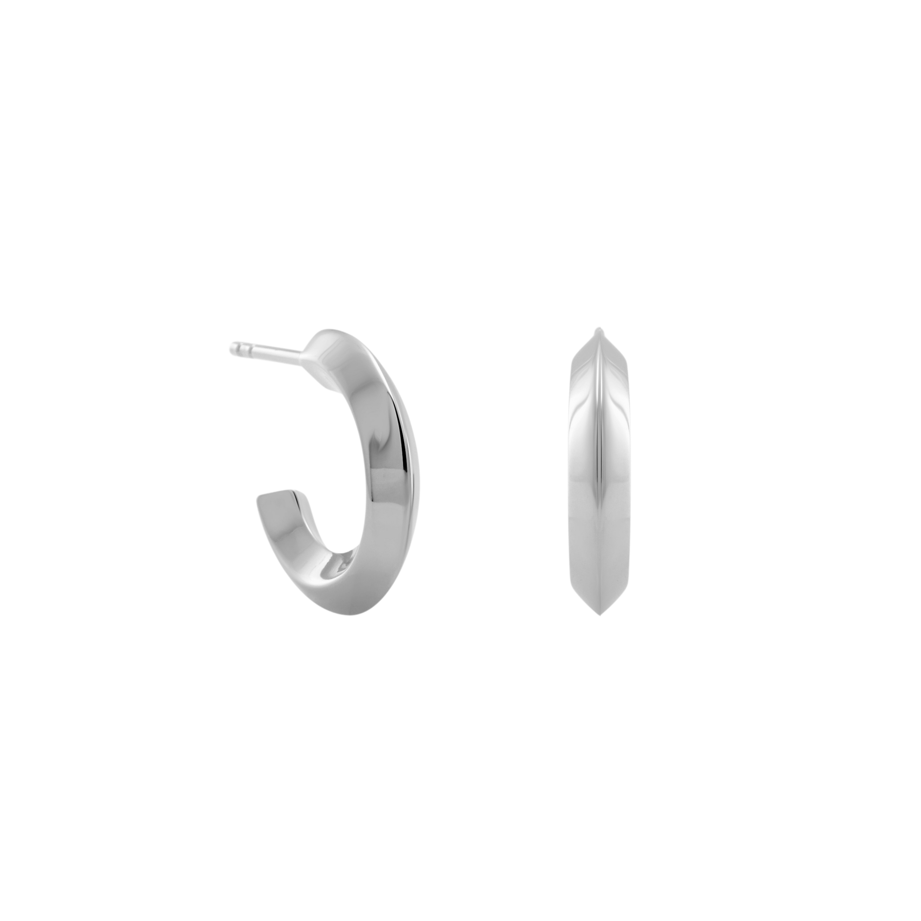 Meadmore Hoop Earrings, Sterling Silver