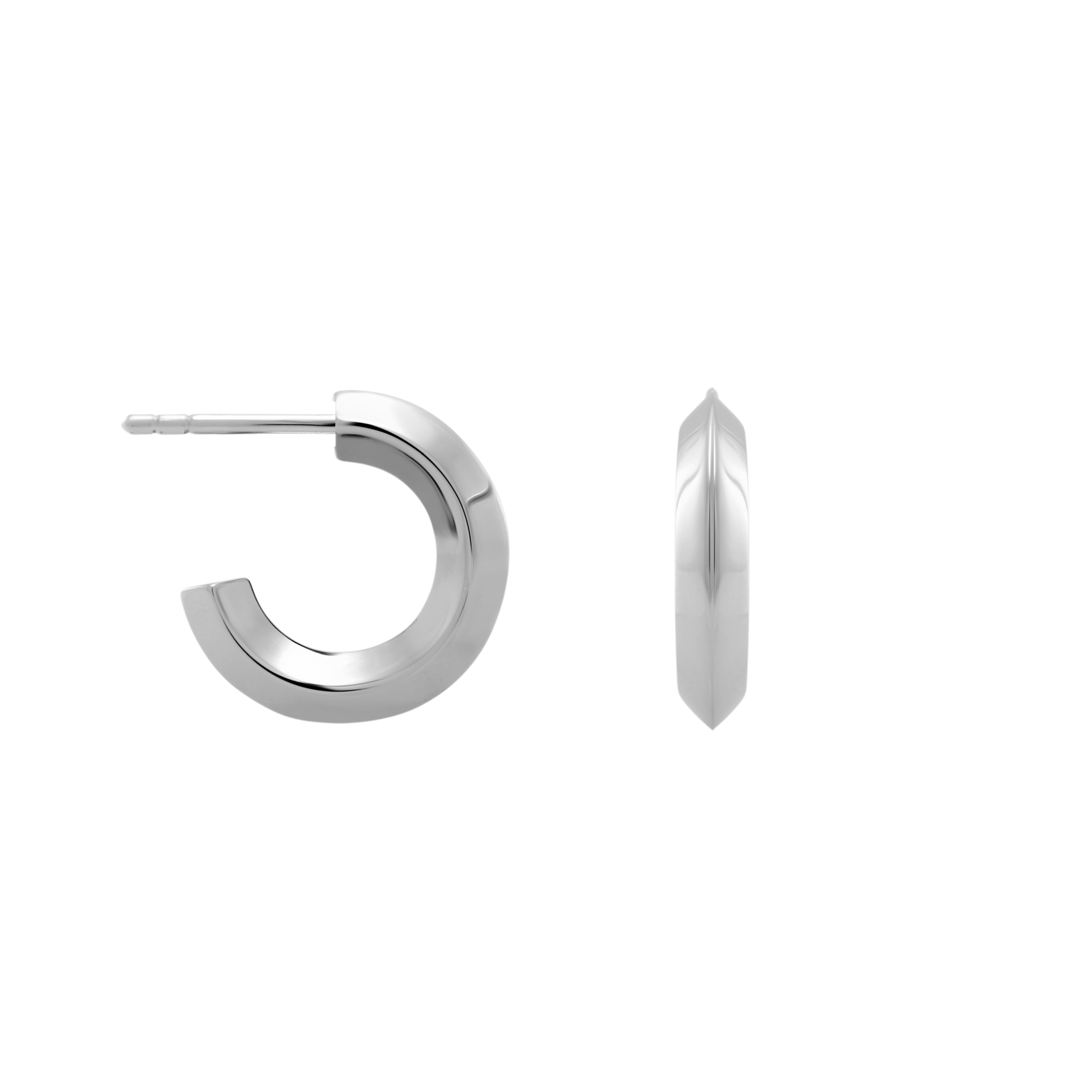 Meadmore Hoop Earrings, Sterling Silver - Monarc Jewellery