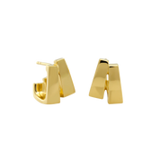 Scala Double Hoop Earrings, Gold Vermeil - Monarc Jewellery