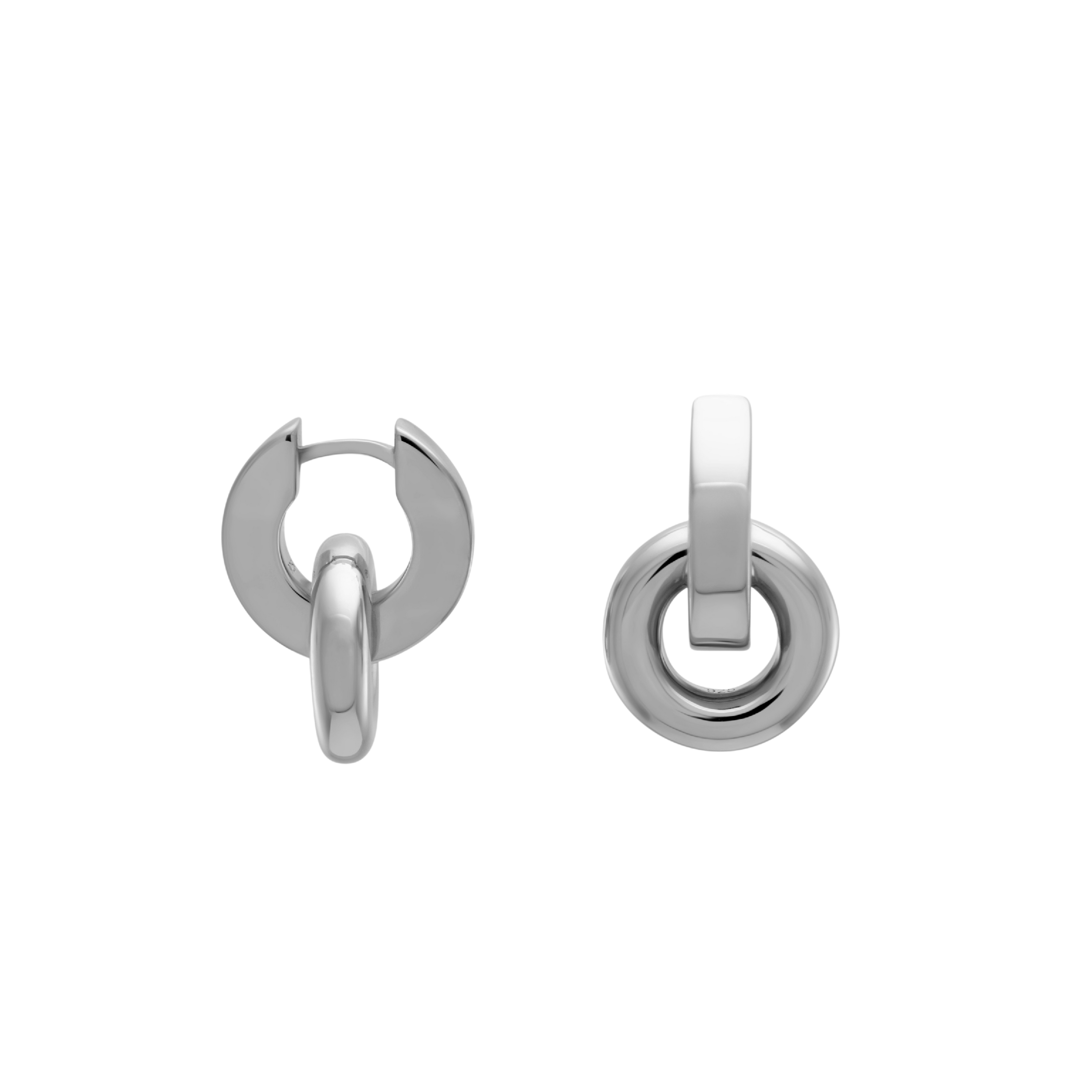 Catena Hoop Earrings, Sterling Silver