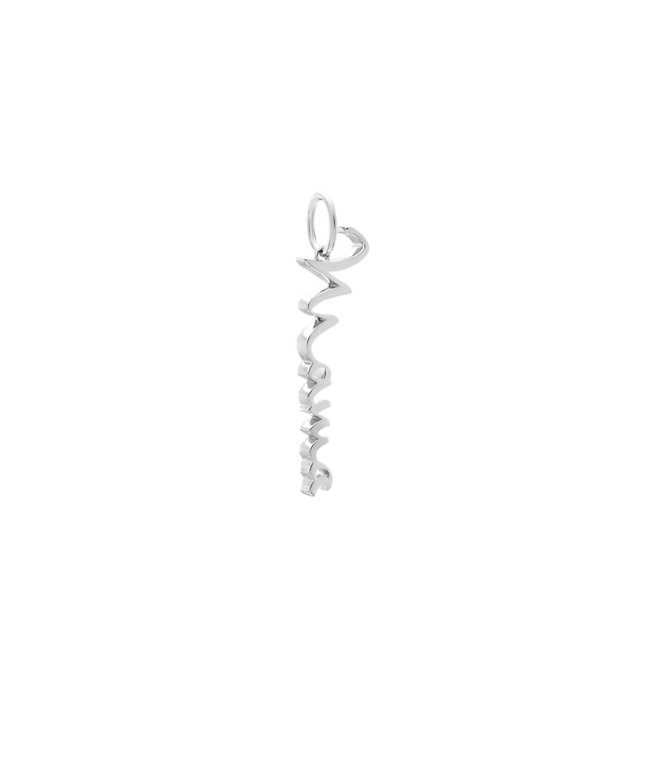 Mama | Māmā Cursive Pendant and Necklace. Sterling Silver