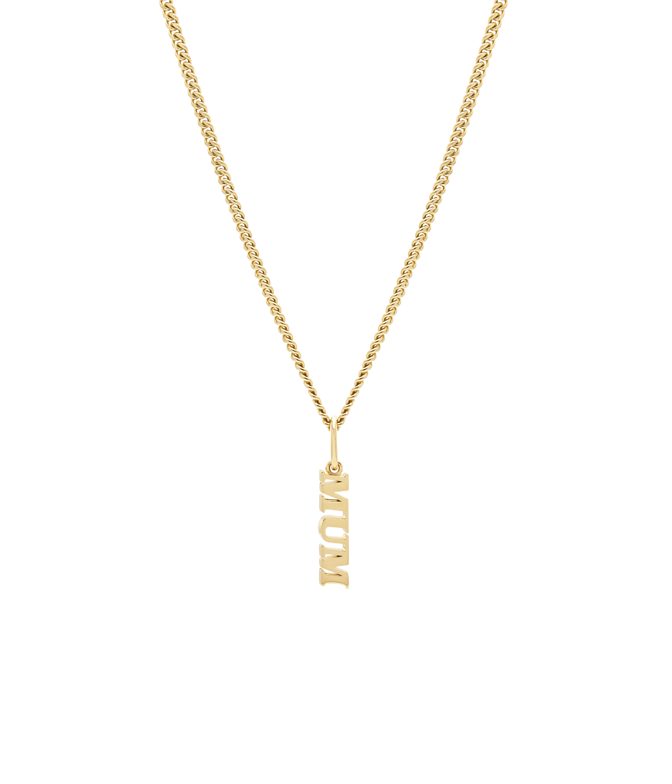 Mum Pendant and Necklace. Gold Vermeil