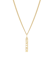 Sister Pendant and Necklace. Gold Vermeil
