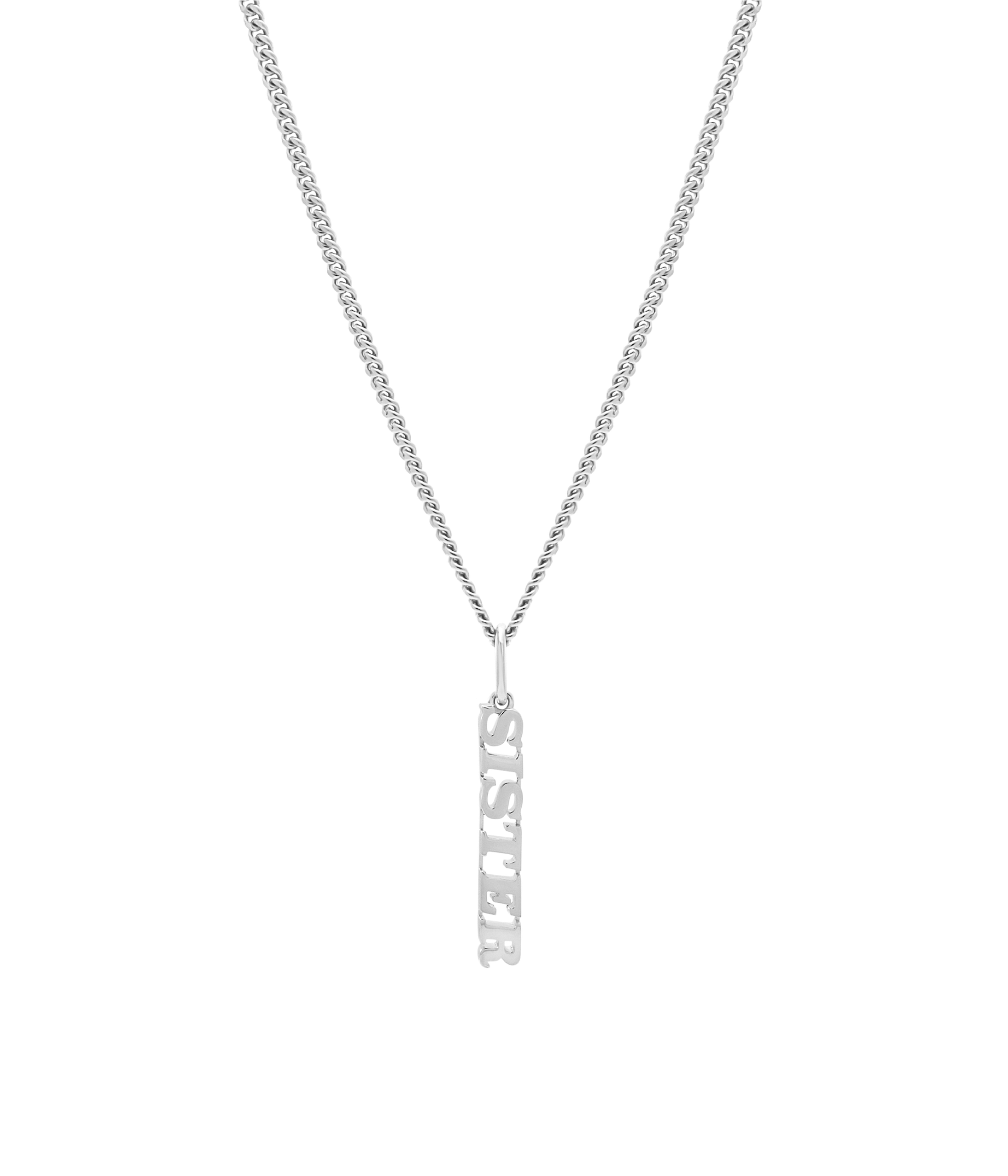 Sister Pendant and Necklace. Sterling Silver - Monarc Jewellery