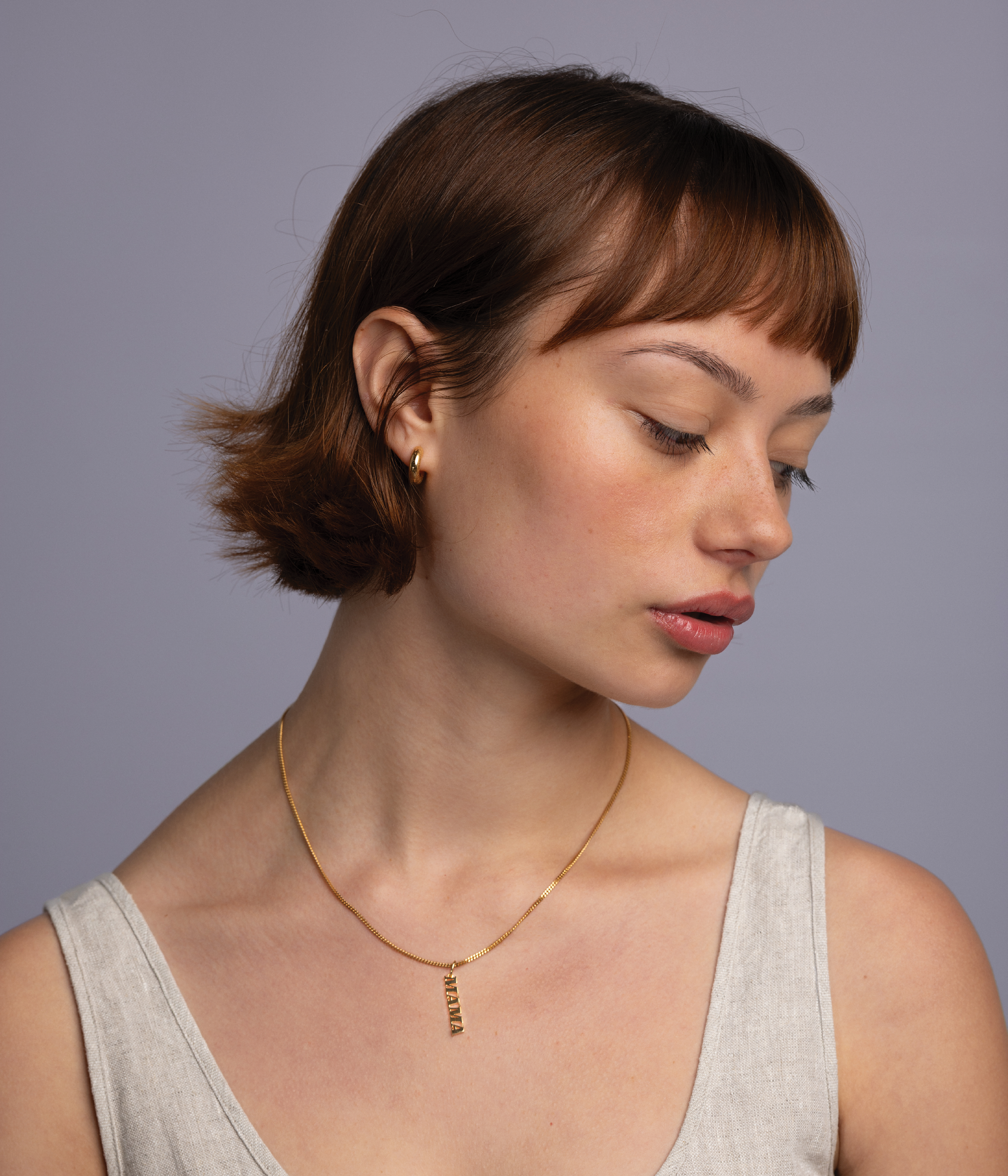 Mama | Māmā Pendant and Necklace. Gold Vermeil
