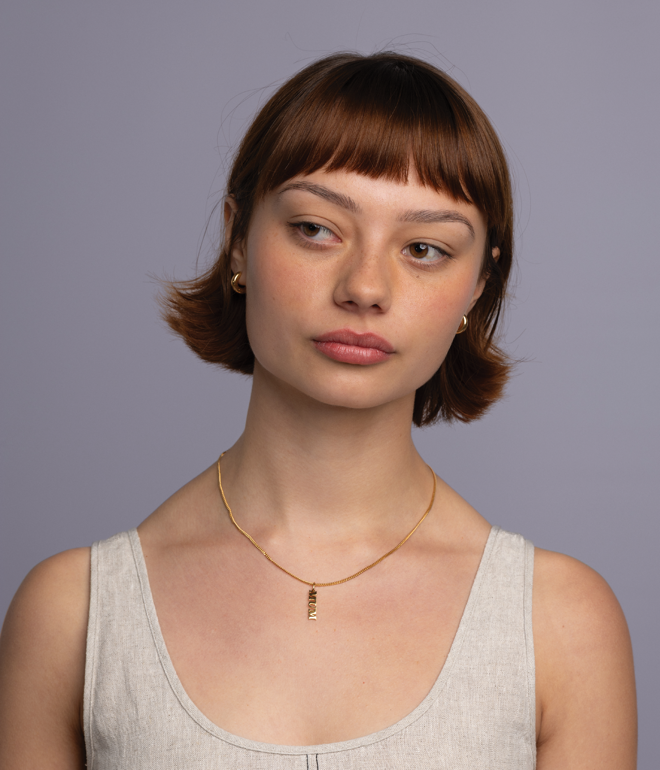 Mum Pendant and Necklace. Gold Vermeil